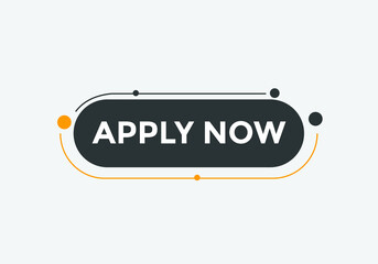 Apply now button. Apply now template for website. Apply now icon flat style - obrazy, fototapety, plakaty