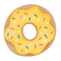 Donut , donut watercolor