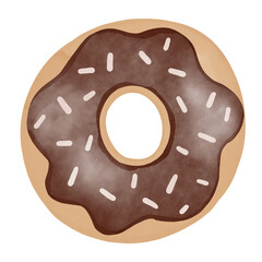 Donut , donut watercolor