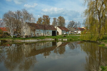Fototapeta na wymiar View of village Mazelov,South Bohemian,Czech Republic,Europe,Central Europe 