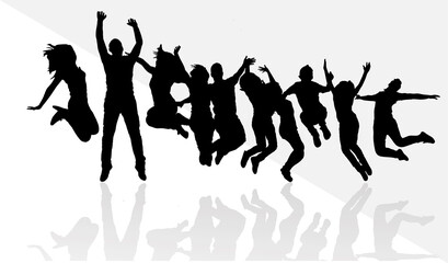 Fototapeta na wymiar Adolescence-Child-Jumping-Youth-Sport
