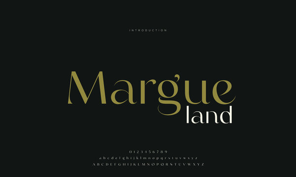 Royal Luxurious, an elegant alphabet font and number. Premium uppercase fashion Design typography. vector illustration