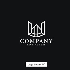 Letter W logo icon design template elements,logo line modern design 