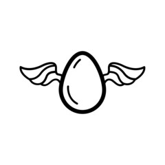 Black line icon for Egg Snack