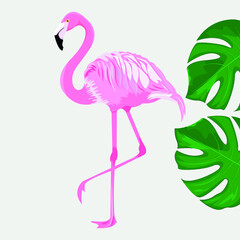 Hello summer! Colorful background for poster, banner. Greeting card. Vector flat illustration.