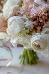 Wedding bouquet of ranunculus flower