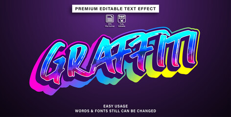 editable text effect graffiti
