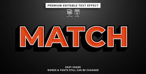 editable text effect match