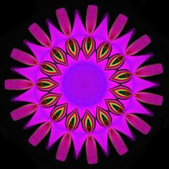 Unique modern design 3d purple ornate ornamental texture details on black background