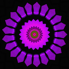 Unique modern design 3d purple ornate ornamental texture details on black background