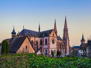 Church of Saints Peter and Paul in in Obernai, Alsace, France