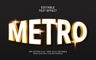 Naklejka na ściany i meble Metro Text Effect