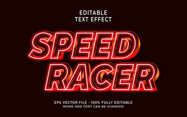Fototapeta na wymiar Speed Racer Text Effect