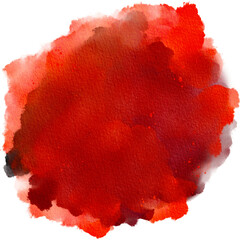 Red Watercolor Paint Stain Background Circle