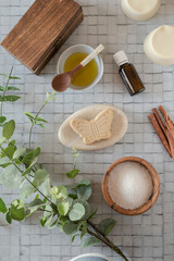 Fototapeta na wymiar Natural homemade soap