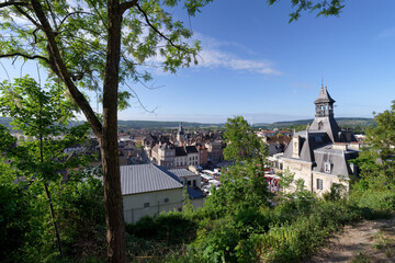 Fototapeta na wymiar Chateau-Thierry city in Haut-De-France region