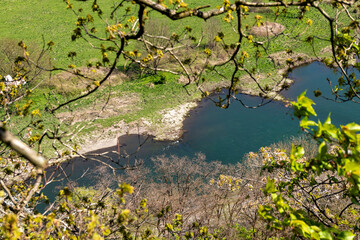 Wanderweg Leinpfad an der Ruhr von der Isenburg aus gesehen