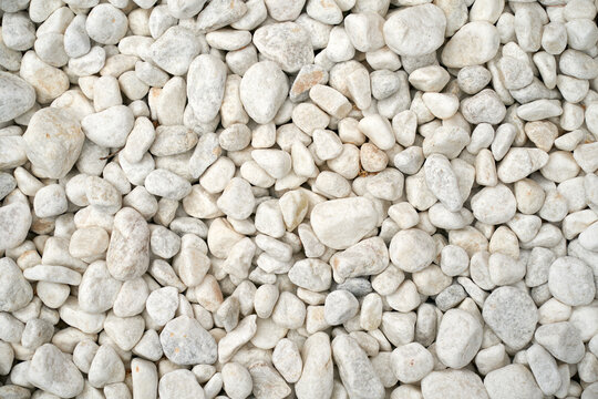 White stones on the floor, background contents, and textures