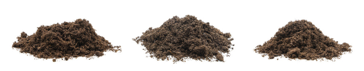 set pile peat moss or soil isolated	