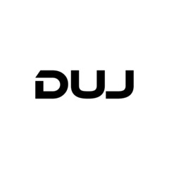 DUJ letter logo design with white background in illustrator, vector logo modern alphabet font overlap style. calligraphy designs for logo, Poster, Invitation, etc.