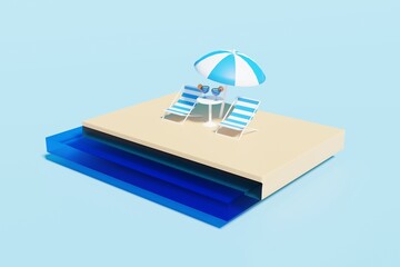 トロピカル、ビーチ