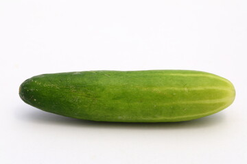 Closeup cucumber isolated on white background
