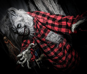 creepy werewolf Halloween decoration