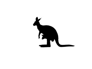Kangaroo symbol of australia vector image,Symbol of australia vector image,Black kangaroo icon vector image
