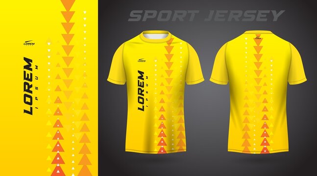 yellow t-shirt sport jersey design