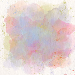 Colorful pastel drawing watercolor background texture on paper.