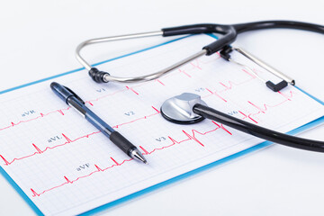 Red heart and stethoscope photography