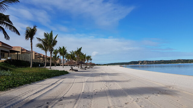 Scenic view of a beach on a sunny day