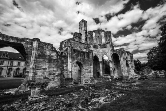 ruins of Chaalis abbey, Chaalis, France
