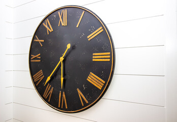 Giant Wall Clock In Entry Hallway