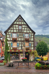 Street in Kaysersberg, Alsace, France