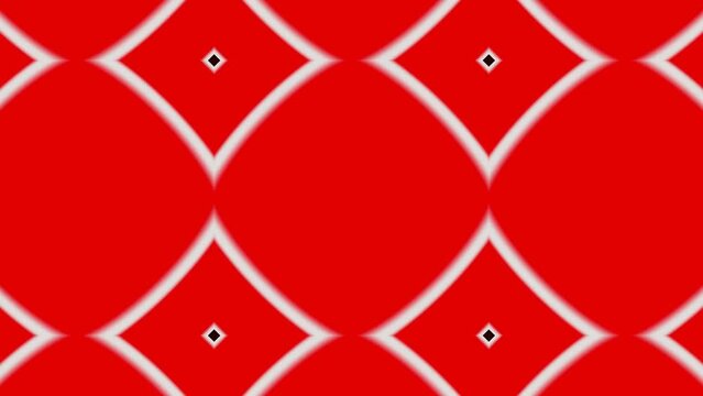 Animated pulsation red, black and white squares background. Seamless loop VJ HD background