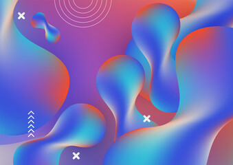 Modern gradient abstract geometric vivid vibrant colorful design background banner