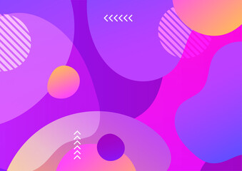 Fototapeta na wymiar Modern gradient abstract geometric vivid vibrant colorful design background banner
