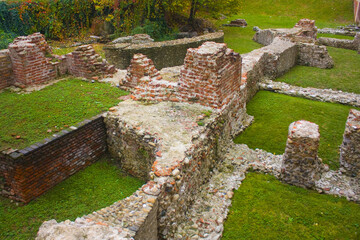 Ruins of Imperial Palace Maximian in Milan, Italy