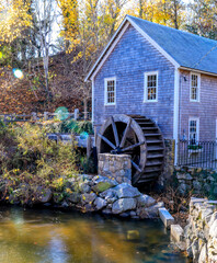 old mill in autumn