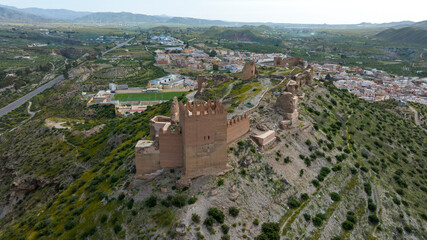 Fototapeta na wymiar vistas del castillo o alcazaba de Tabernas en la provincia de Almería, España