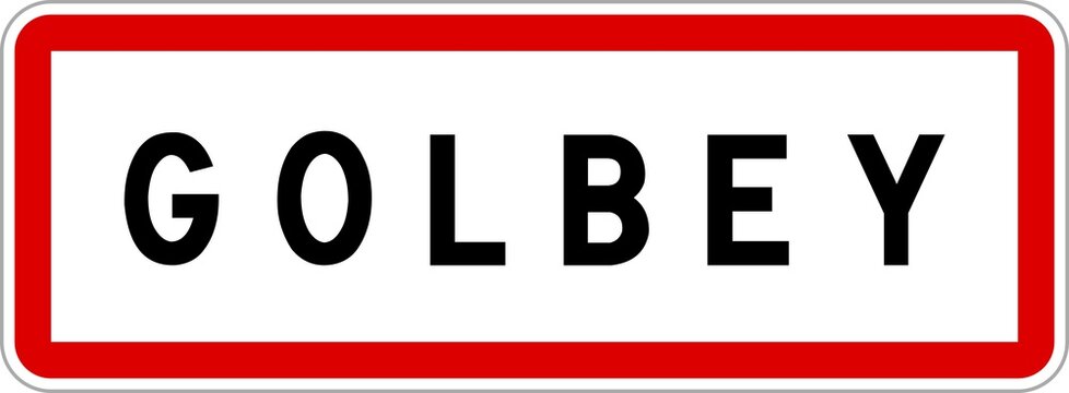 Panneau entrée ville agglomération Golbey / Town entrance sign Golbey
