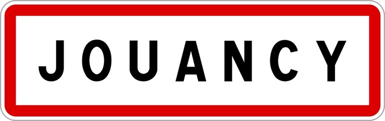 Panneau entrée ville agglomération Jouancy / Town entrance sign Jouancy