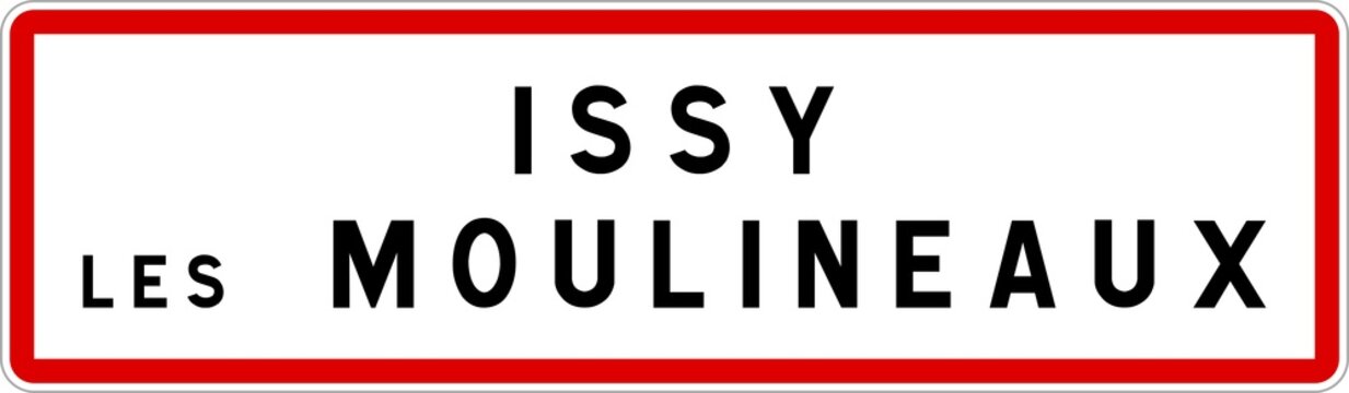 Panneau entrée ville agglomération Issy-les-Moulineaux / Town entrance sign Issy-les-Moulineaux