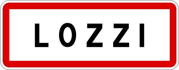 Panneau entrée ville agglomération Lozzi / Town entrance sign Lozzi