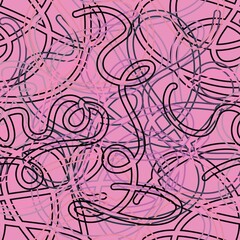 Cartoon waves seamless abstract pattern for textiles and packaging and gifts and cards and linens and kids