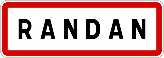 Panneau entrée ville agglomération Randan / Town entrance sign Randan