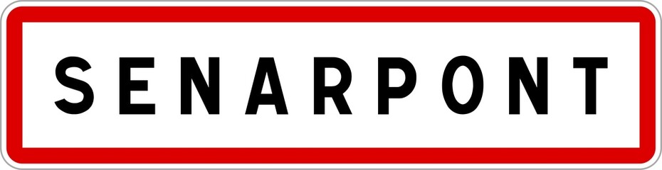 Panneau entrée ville agglomération Senarpont / Town entrance sign Senarpont