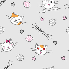 cute cats pattern for textil and backgraund