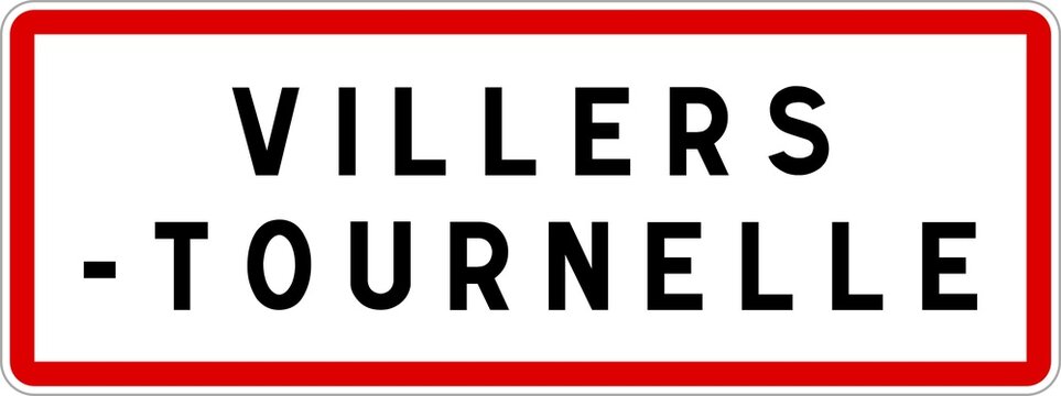 Panneau entr&eacute;e ville agglom&eacute;ration Villers-Tournelle / Town entrance sign Villers-Tournelle